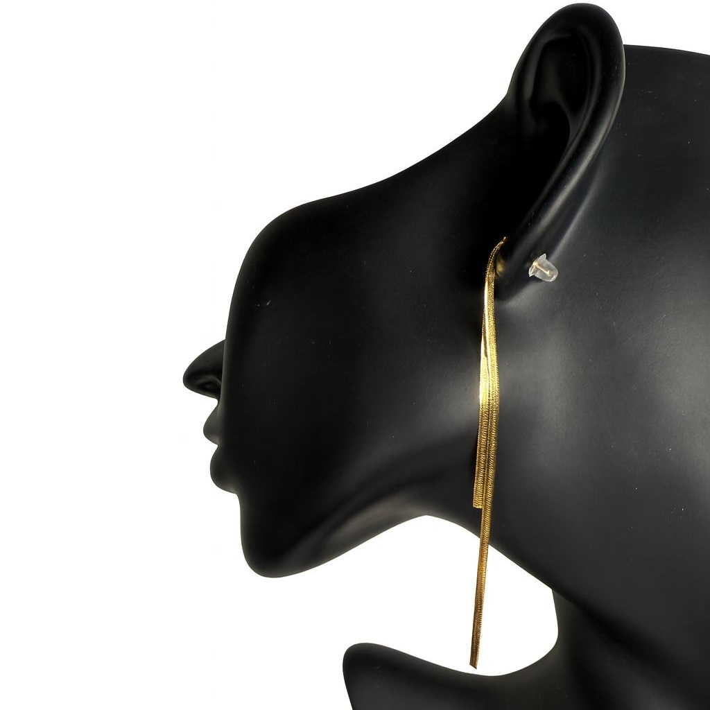 Edelstahl 316L Hängerohrringe 18 Karat Vergoldung